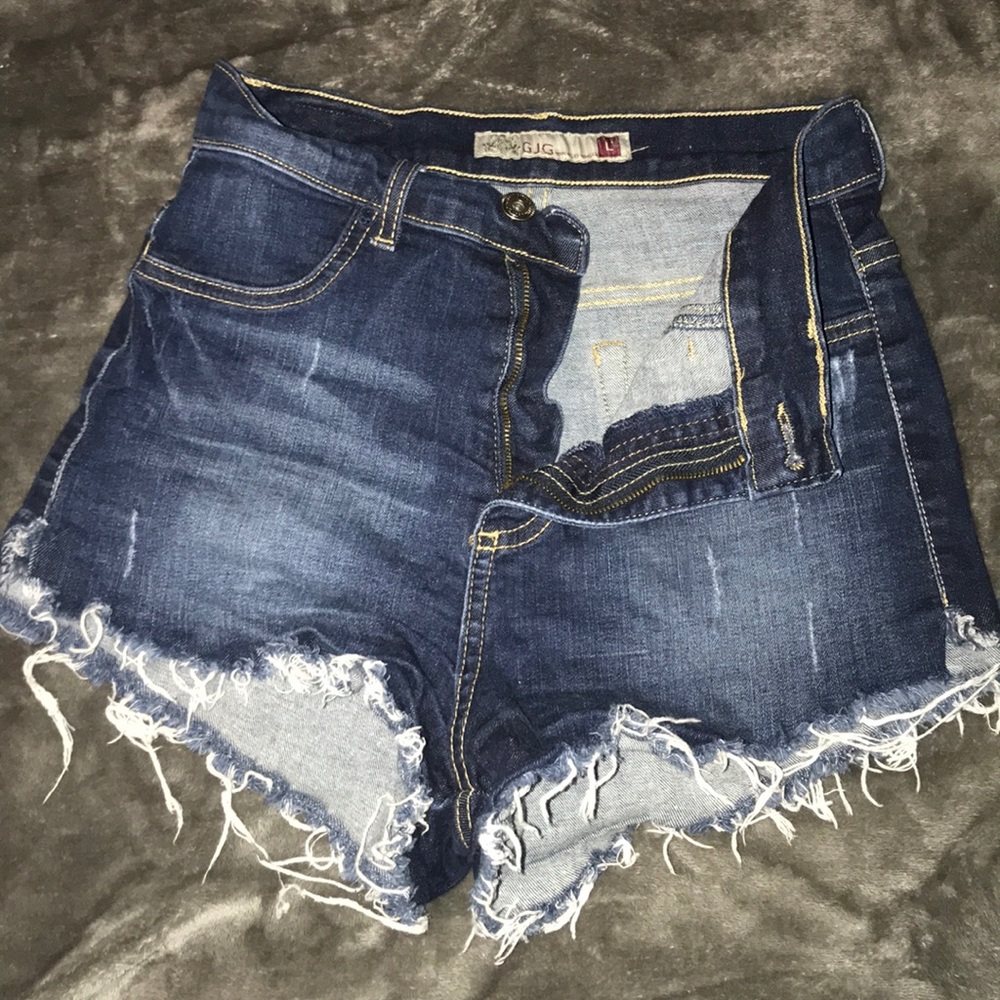 High waisted SEXXY dark wash jean short🔥